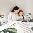 thumbnail image 5 of Homewish Rustic Boho Bohemain Full Size Comforter Sets,Modern Aesthetic Artistic Bedding Comforter Set,White Green Bedding Sets For Teens,Ultra Soft Home Decor Reversible,3pcs, 5 of 8