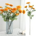 thumbnail image 2 of 1Pc 6-Head Artificial Fake Cloth Dahlia Flower Wedding Party Home Desktop Decor, 2 of 8