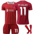 thumbnail image 1 of 24-25 Liverpool Salah 11 Hemma Fotbollsutrustning Ny Säsong Senaste Vuxna Barn Fotbollsutrustning Fotboll, 1 of 2