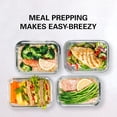 thumbnail image 4 of Razab Glass Food Storage Containers with Lids 30 Oz 16 Pc (Set of 8) Airtight Large Reusable Leak Proof BPA Free Food Prep Containers Freezer to Oven Safe, 4 of 10
