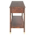 thumbnail image 5 of SAFAVIEH Tudor Dark Brown/Gold Wood Console Table with Drawer (42 in. W x 15.8 in. D x 29 in. H), 5 of 14