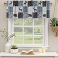 thumbnail image 2 of Vintage Plaid Curtain Valances for Windows, Kitchen Valance Window Treatments Panel 2 Pack, Farmhouse Bear Deer Trees Forest Checked Rod Pocket Short Curtains for Bathroom Bedroom 42 x 18 Inch, 2 of 8