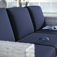 thumbnail image 5 of Lounge Sofa, Rattan, Wicker, Light Grey Gray Blue Navy, Modern Contemporary Urban Design, Outdoor Patio Balcony Cafe Bistro Garden Furniture Hotel Hospitality, 5 of 8