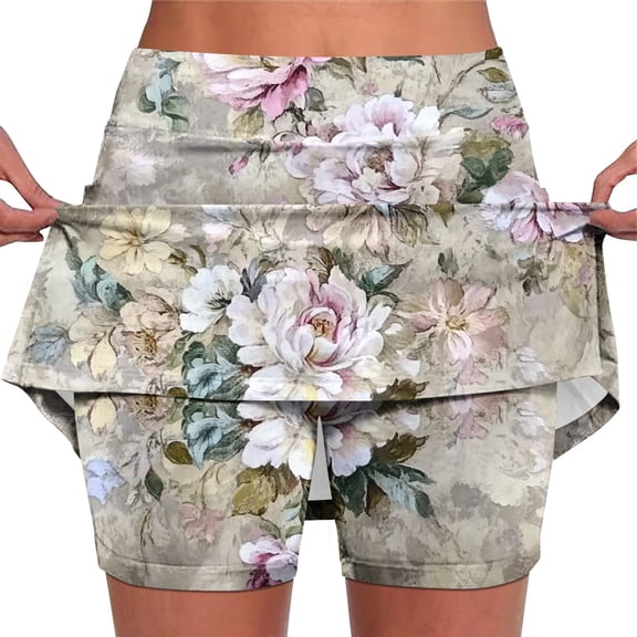 Skorts for Women Plus Size Dressy Casual Athletic Golf Tennis Short Skirts 2025 Summer Skort with Pockets, 2026 New Limit time off