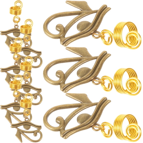 OFFIGAM Hair Accessories Braid Decorations 20 Pieces Zinc Alloy Golden Hair Jewelry for Women and Girls