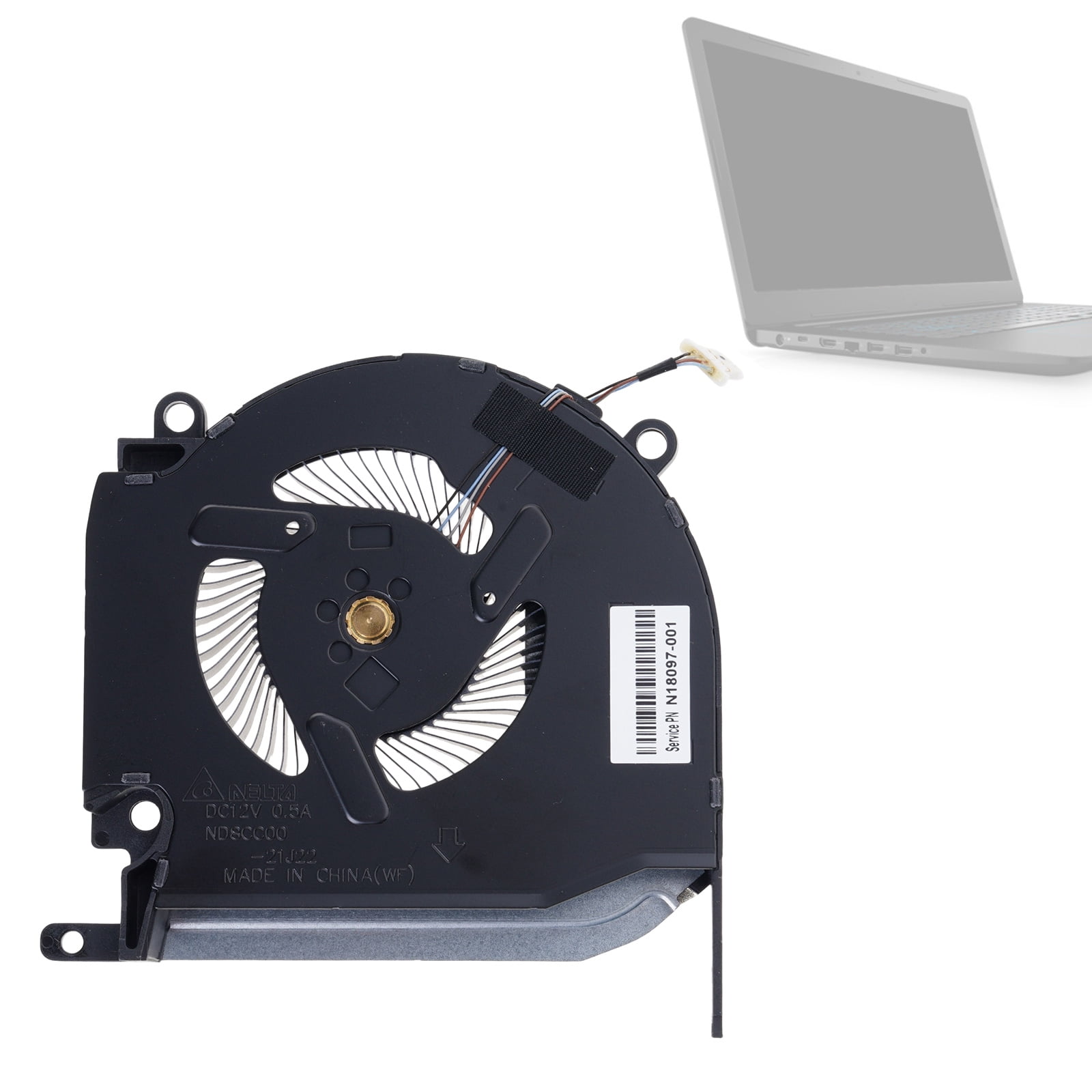 Laptops Cooling Fan Radiators DC12V 4Pin 4wires Quiet GPU CPU Coolers for OMEN 16K 16-N for OMEN 8Pro