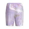 thumbnail image 2 of Haiem Lavender Glitter Foil Stripes Men's Pajama Short with Soft Woven Cotton Elastic Waistband Sleep Short-X-Large, 2 of 9