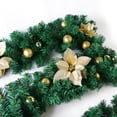 thumbnail image 3 of Guirnalda artificial de 9 pies, 270 ramas, guirnalda navideña para fiestas navideñas, adornos navideños para interiores o exteriores, 3 of 4