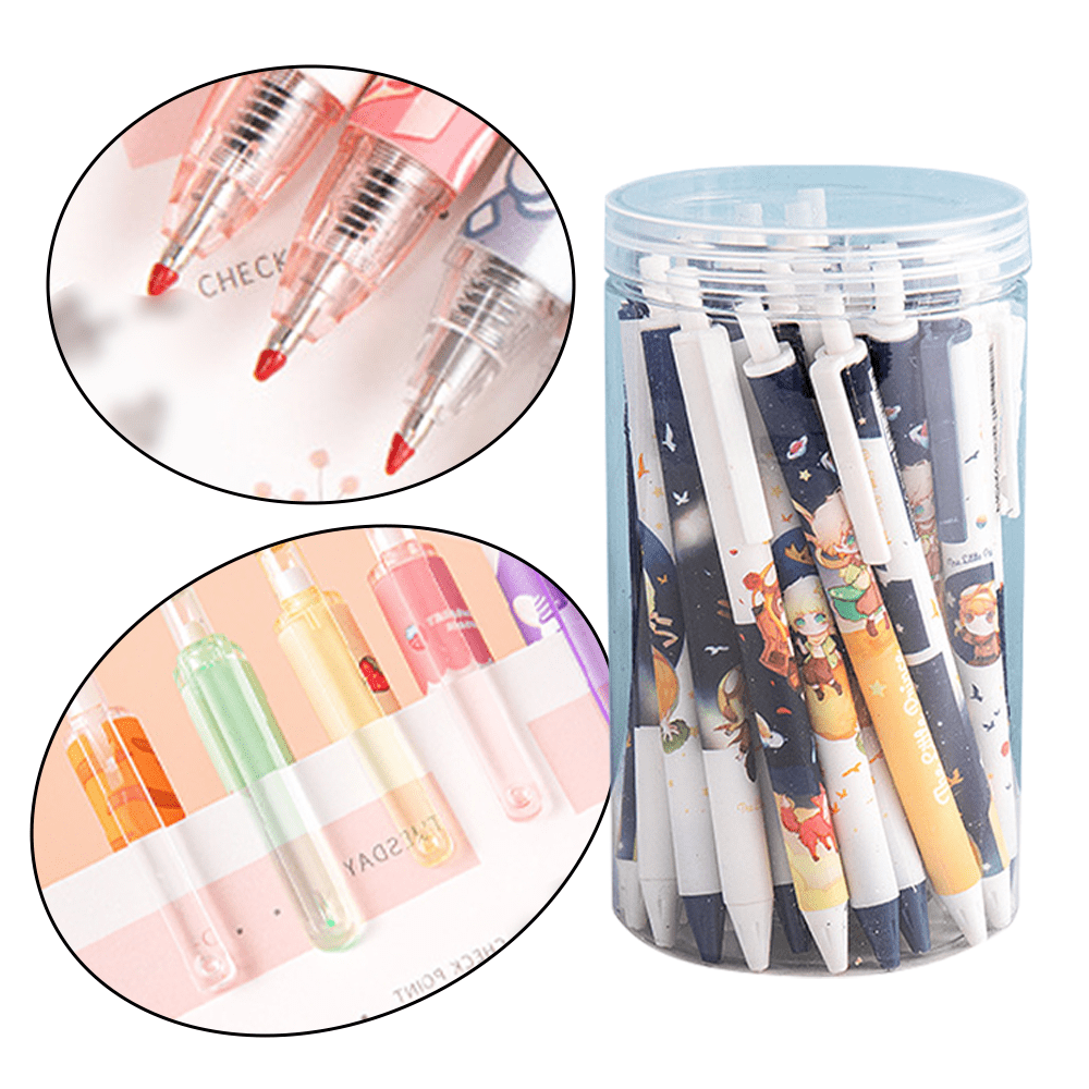 5mm Fine Point Gel Ink Rollerball Pens, Black Ink,  0.5mm, Writing Smooth