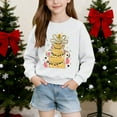 thumbnail image 4 of Cowsor Chandails en Molleton pour Filles Enfants Mignon Graphique Col Rond Chandail Tops Xmas Manches Longues Chemises de Vacances, 4 of 6