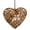 Brown, variant on Miommo Handmade Heart-Shaped Bird Nesting, Refillable Wild Bird Haven with 2 Bags Cotton Fiber Nesting Materials, Hanging Outdoor Garden Decor for Animal Lovers