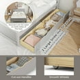 thumbnail image 6 of Gymax Full Size Wooden Bed Frame w/ 2 Storage Drawers & Under-bed Storage Gray, 6 of 10