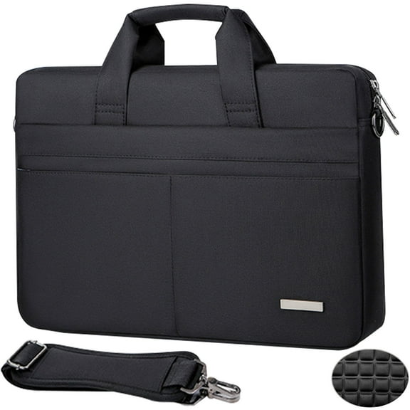 Ogetok 17.3 inch Laptop Sleeve Case Compatible Most of Notebook Computer, Briefcase with Hidden Handle Multiple Pocket Carrying Bag, Black