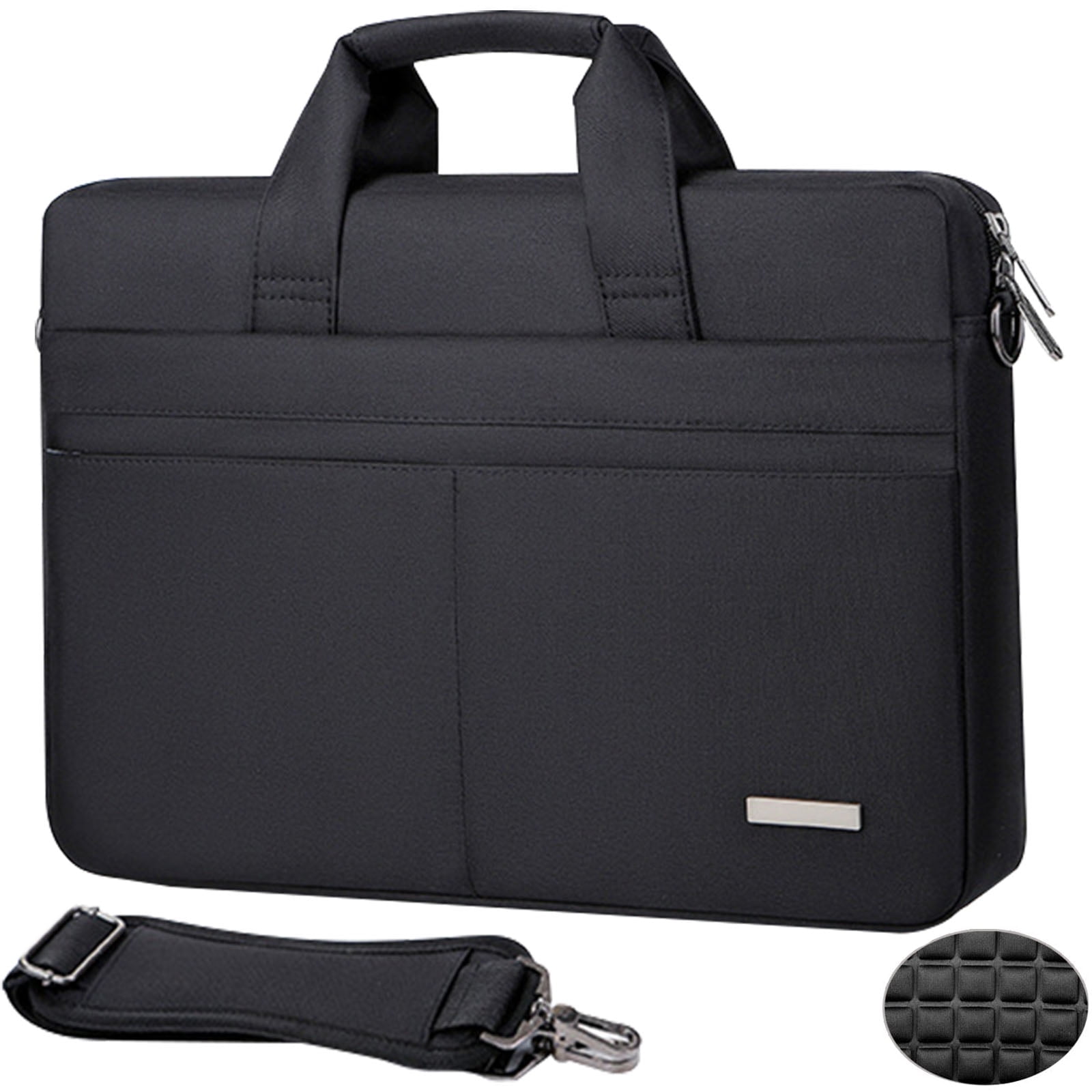 Ogetok 17.3 inch Laptop Sleeve Case Compatible Most of Notebook Computer, Briefcase with Hidden Handle Multiple Pocket Carrying Bag, Black