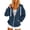 Navy#277, variant on LIIPEE Women Hoodies Solid Color Long Sleeve Hooded Zip Up Tops With Pockets Woman Leisure Casual Daily Party Photoshoot Sweatshirts,Black,L
