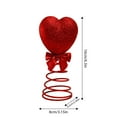 thumbnail image 2 of Valentine's Day Heart Treetop Star Ornament, 6-Inch Spring Heart Tree Topper, Ideal For Weddings Showers Valentine's Day Decorations, Festive Heart Shaped Tree Topper Ideal, 2 of 5