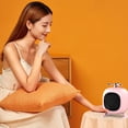 thumbnail image 1 of Desktop Mini Heater, Energy Saving Ceramic Heater, Silent Operation, Modern Design, For Office Home, Portable Warmer, Small Space Heater, Safe Heating, Energy Efficient, For Travel | Plastic, Pink, 1 of 8