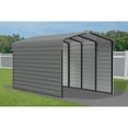 thumbnail image 3 of Arrow 10 x 20 x 9 ft Charcoal Steel Carport With 2 Side Wall Kit, 3 of 15