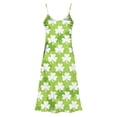thumbnail image 3 of Puyaiuu Robe Maxi Imprimée pour la Saint-Patrick pour Femme, Robe de Fête Sans Manches à Col en V avec Design Fendu, Tenue Décontractée Festive pour Fêtes d'Été et Célébrations en Plein Air, Cadeau, 3 of 8