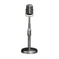 thumbnail image 5 of Retro Microphone Model Adjustable Height Faux Old Fashioned Mic Props for Creative Photography Enthusiasts and Studios, 5 of 8