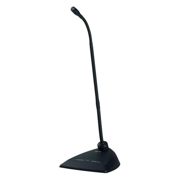 Shure MX418D/C Cardioid Condenser Microphone, 18" Gooseneck, Includes Desktop Base with 10' Cable, Logic Functions, Programmable Switch, LED Indicator, Snap-Fit Foam Windscreen