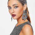thumbnail image 3 of Earrings Exaggerated Gold Plated Alloy Jewelry For Daily Use------Product code 64994, 3 of 3