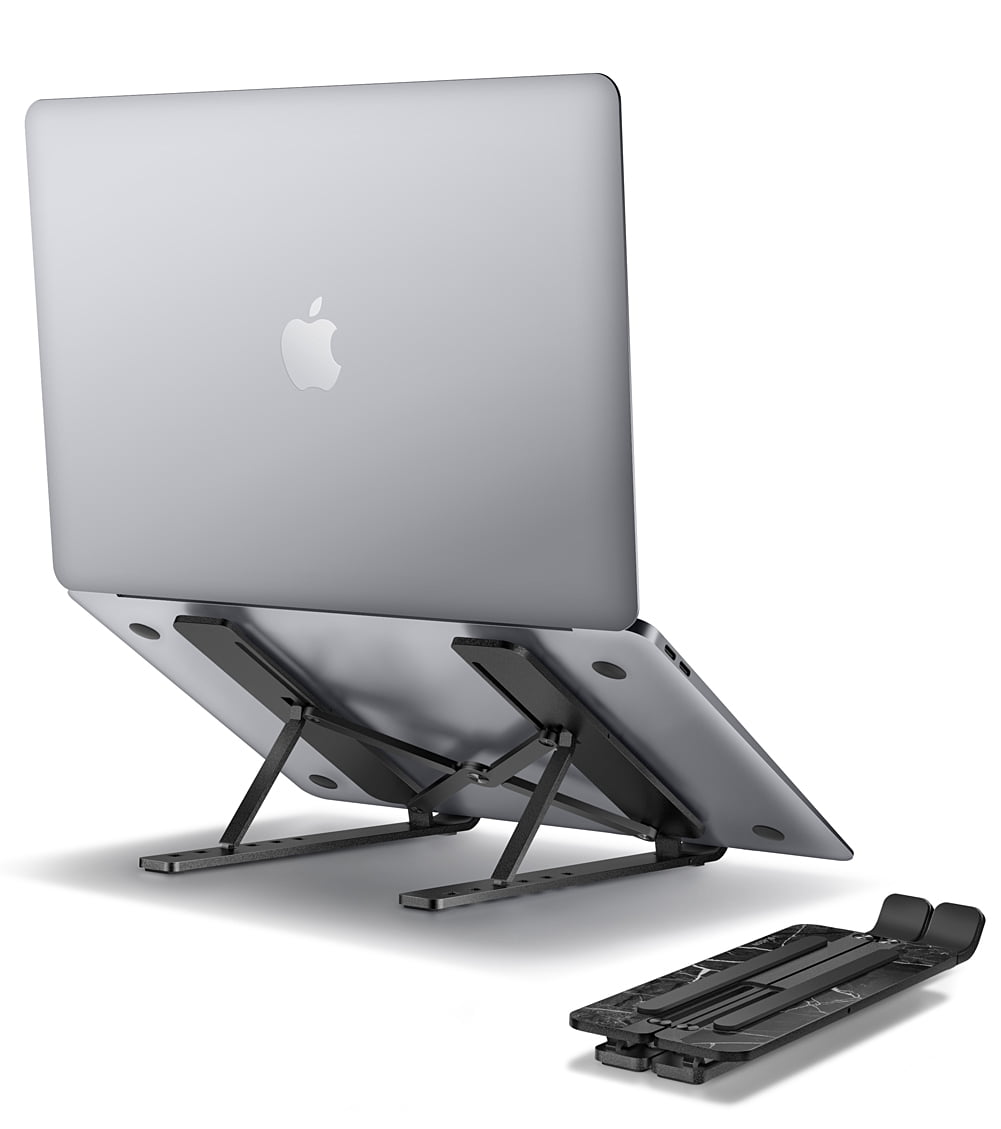 i-Blason Cosmo Series Adjustable Laptop Stand, Portable Computer Stand Aluminum Alloy Laptop Riser Holder with Multi-Angle Stand Suitable for 7-17.3" Laptops and Tablets - One Pack (Black)