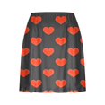 thumbnail image 4 of Plebaso Women's Tennis Skirts Built in Shorts High Waist Heart Print Cute Shorts Athletic Sports Skorts, 4 of 5