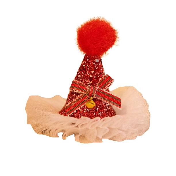 Lazos de Navidad Adornos navideños Adornos navideños Pinzas para el cabello Dulces y lindos Bolas de visón Mori Par de pinzas para el cabello Adornos navideños Orejas de asta Horquillas para el