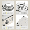 thumbnail image 3 of Outdoor Camping Cooking Gas Stove Strong Trips Burner Grill Super Light Travel Supplies Cooking Utensils-White, 3 of 8