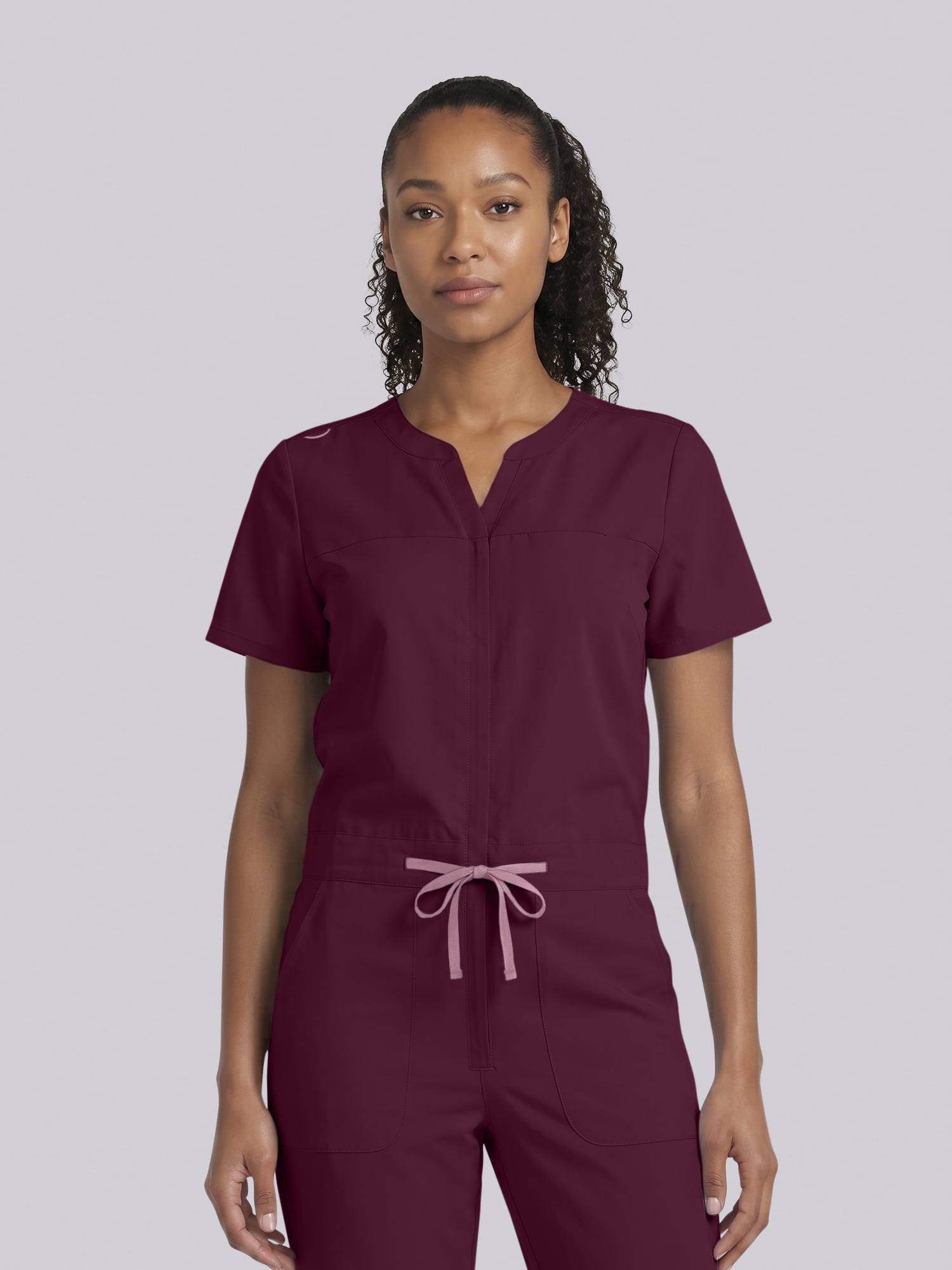 Scrubstar Ultimate Women’s Antimicrobial Drawstring Straight Leg Scrub Jumpsuit, Sizes XS–2XL