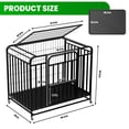 thumbnail image 2 of 36.4"×25"×32.6" Dog Crate, Heavy-Duty Iron Dog Crate with Detachable Leak-Proof Tray for Small & Medium-Sized Dogs, 2 of 8