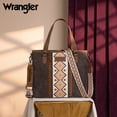 thumbnail image 3 of Wrangler Weatern Tote Bag for Women Medium Sized Aztec Handbags with Crossbody Strap, Coffee-white, 3 of 7