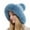 Blue, variant on GHSOHS Hats Cowboy Hat Silk Bonnet Beanie Trucker Hat Women's Pullover Hat with Three Balls Outdoor Thickening Plus Velvet Cold and Warm Pure Color Knitted Hat Bucket Hats Black Trapper Hats