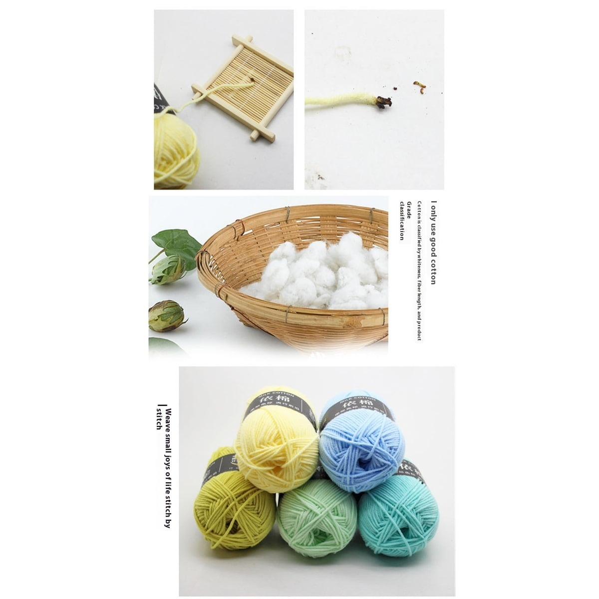 4-strand milk cotton wool ball medium thick thread crochet doll scarf shoes handmade DIY knitting material bag,Coffee 34