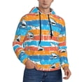 thumbnail image 2 of Lsque Shark On Line Pattern Casual Men's Hoodie,Hooded Sweatshirt with Kangaroo Pocket,Pullover Hoodie-XX-Large, 2 of 7