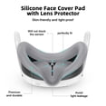thumbnail image 5 of Rechale VR Silicone Case for Meta Quest 3, Design Upgraded Accessories for Oculus Quest 3, Face Cover, Controller Grips, Shell Cover, Lens Cover, Disposable Eye Cover(Gray), 5 of 10