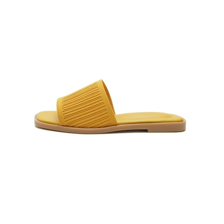 

Lacyhop Women s House Comfortable Slip On Slides Lady Beach Quick Dry Flat Heels Summer Slippers Soft Open Toe Slide Sandals