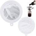 thumbnail image 1 of Juego de 2 coladores de malla de nailon 13 cm 15 cm Filtrar alimentos Embudo de cocina para filtrar jugo, aceites, leche, café, vino malla 200 y malla 400, 1 of 1