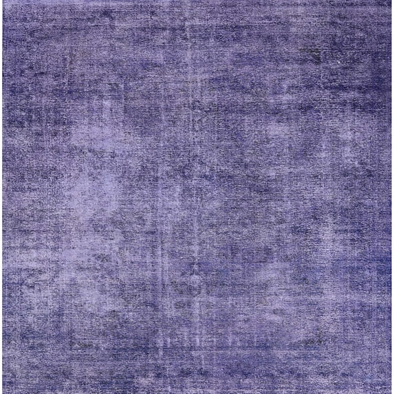 Ahgly Company Machine Washable Indoor Square Industrial Modern Crocus Purple Area Rugs, 6' Square