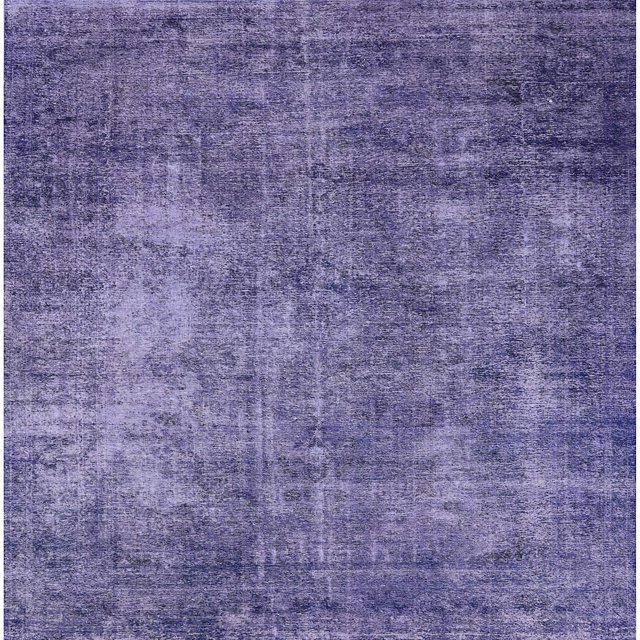 Ahgly Company Tapis d'Intérieur Carré Moderne Mi-Siècle Violet Violet Oriental, 5 Pieds Carré