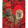 thumbnail image 2 of Hoenderkamp, Patrick 12x14 Gold Ornate Wood Framed with Double Matting Museum Art Print Titled - Puppies In Heart, 2 of 4