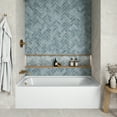 thumbnail image 2 of Streamline NAL-5420-BGL 60 in. x 30 in. Acrylic Right-Hand Drain Alcove Bathtub in Glossy White With External Drain in Brushed Gold, 2 of 10