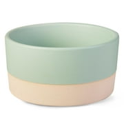 Vibrant Life Two-Tone Ceramic Pet Bowl, Small, Green