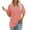 Hot Pink, variant on Alkepwun Oversized Tshirts for Women Summer V Neck Rolled Short Sleeve Pocket Tops Casual Loose Basic Tee Shirts