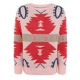 thumbnail image 3 of Liacowi Women Juniors Christmas Sweater Long Sleeve Pullover Retro Jumpers Tops Fall Loose Knitwear for Teen, 3 of 5