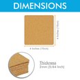 thumbnail image 2 of 25 Pack Self-Adhesive Cork Squares 4 x 4 Inches, 2 of 7