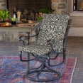 thumbnail image 3 of ARDEN Outdoor Dining Chair Cushion 20 x 20, Black Aurora Damask, 3 of 12