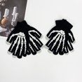 thumbnail image 4 of Unisex Stretchy Hand Warmer Skeleton Gloves, 4 of 7
