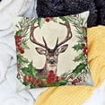 thumbnail image 2 of Merry Christmas Throw Pillow Covers Christmas Flower Red Stocking, 2 of 5